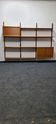 Vintage teak wall bookcase