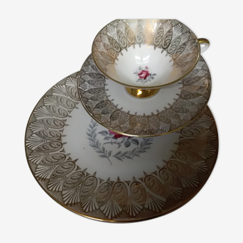Tasse à thé et soucoupes anciennes porcelaine de Bavière
