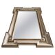 Art Nouveau wall mirror with a coloured gold frame by Meissen, 1930s, Germany.