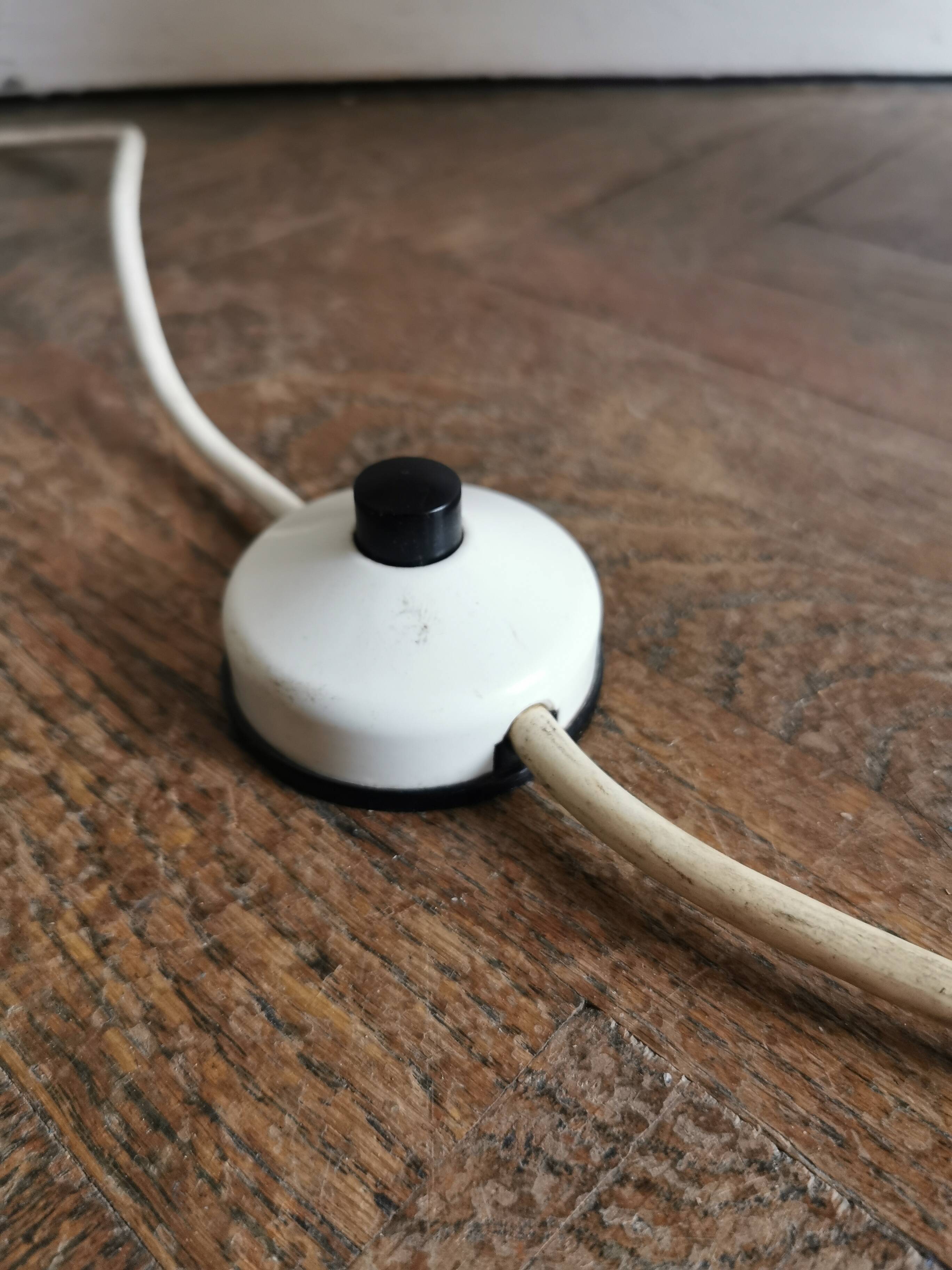 Large opaline and brass table lamp from the 60s