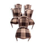 Set of five upholstered chairs