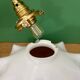 Vintage white opaline lampshade wall light