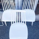 3 IKEA slatted chairs, 1960