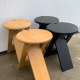 4 adrian Reed and Roger Tallon 1970 wooden folding stools