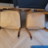 Canvas upholstered chairs
