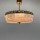 1960's Pressed Glass Pendant with Decorativ Rim, Czechoslovakia