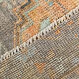 4x7 Turkish Muted Peach Retro Vintage Persian Rug, 133x213Cm