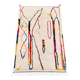 Large cream Berber rug with colourful patterns – 290 × 200 cm