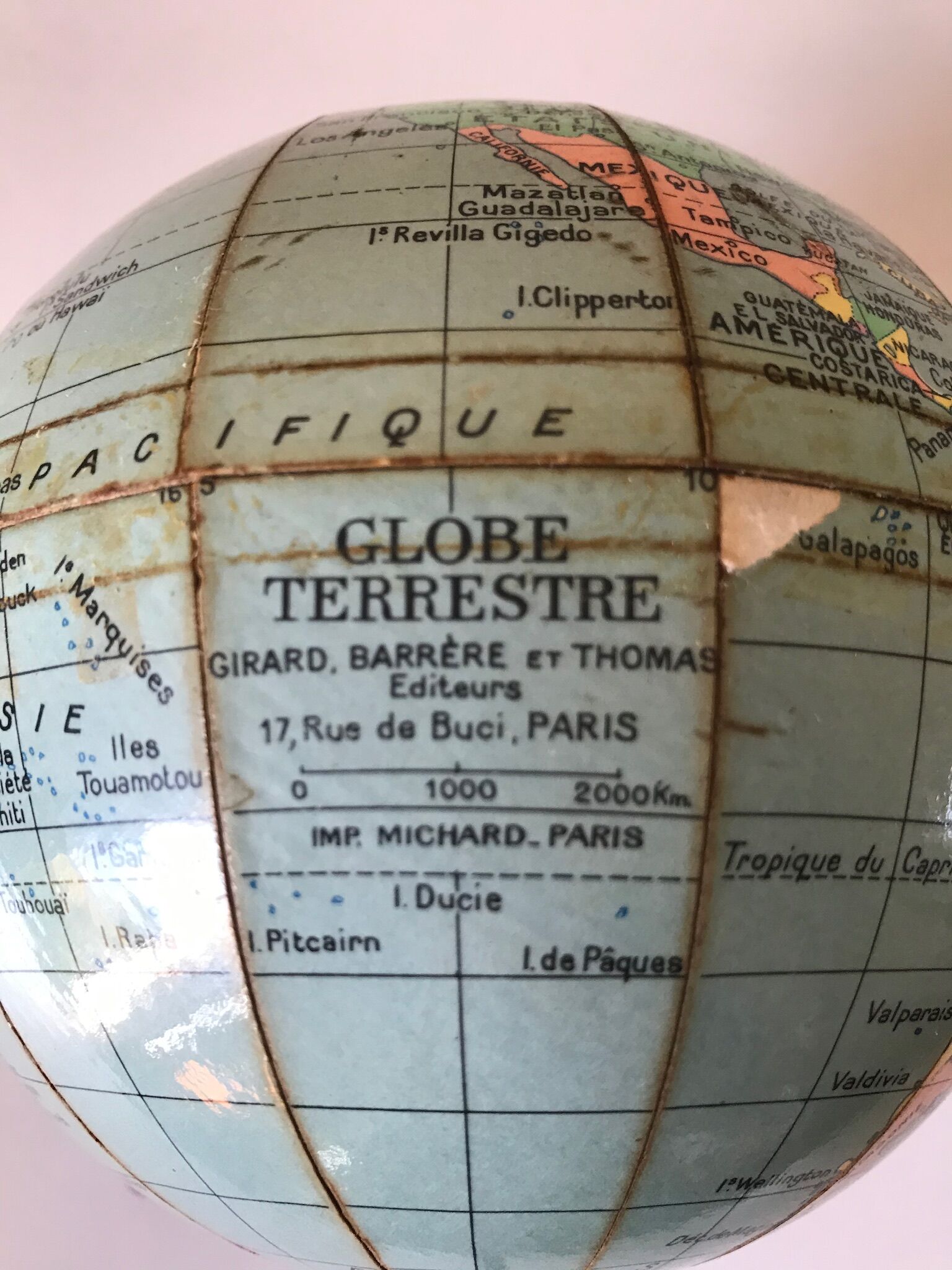 Earth Globe tripod Girard Barerre Thomas, 1960s