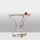 Pair of metal and bronze cast consoles. Contemporary.