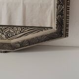 Silver art deco mirror
