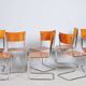 Vintage Bauhaus Chairs in Beech and Chrome, Czech, 1930s, Set of 8