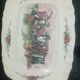 Plat de service. Faïencerie Digoin Sarreguemines. Motif Alsacien.