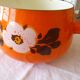 Enameled saucepan with lid 1970s