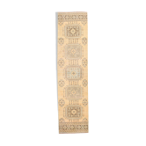 Shabby chic oushak runner rug 333x82cm