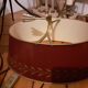 Lampe bouillotte 2 branches bronze doré abat jour tôle
