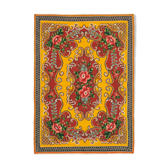 Tissé à la main Vintage Bessarabian Yellow Kilim 182 cm x 246 cm - 23410