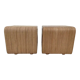 Pair of rattan bedside tables