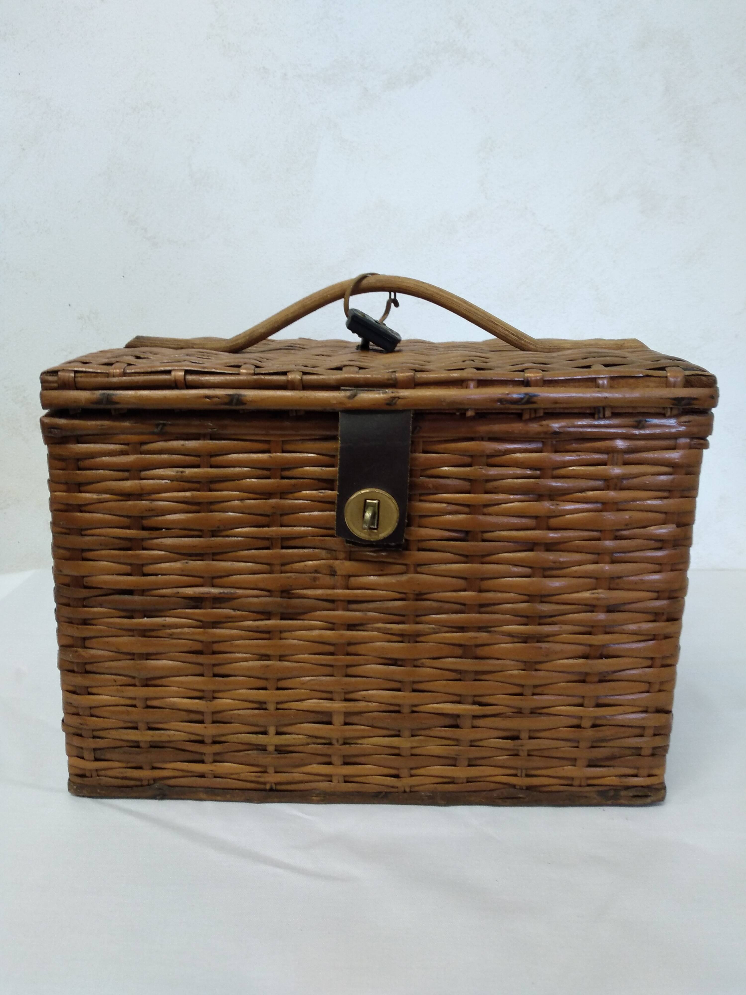 Vintage wicker box