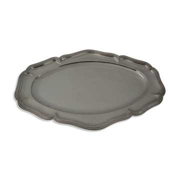 Oval platter, Chinon collection with borders, Christofle.