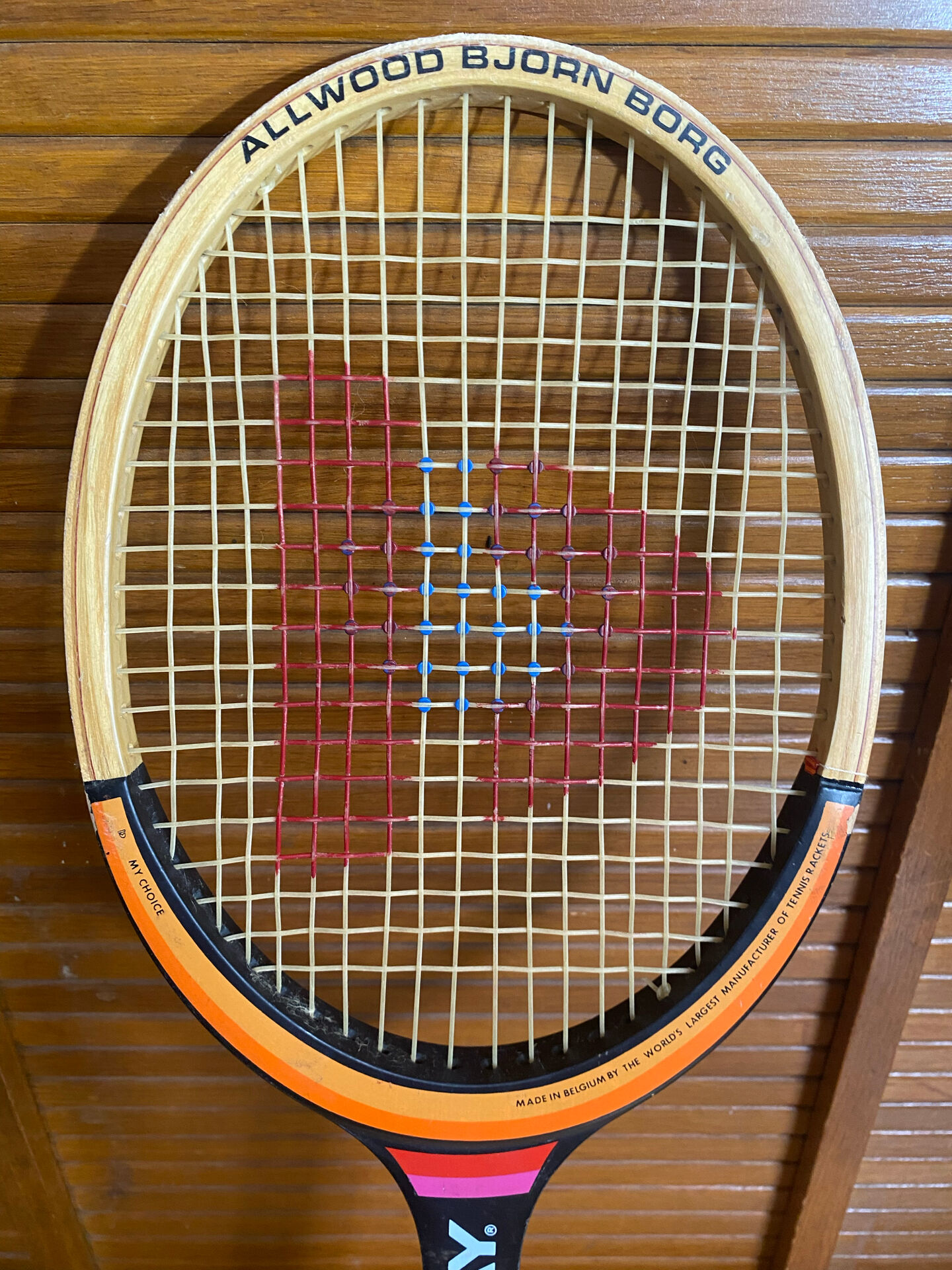 Vintage donnay bjorn borg wooden tennis racket + cover