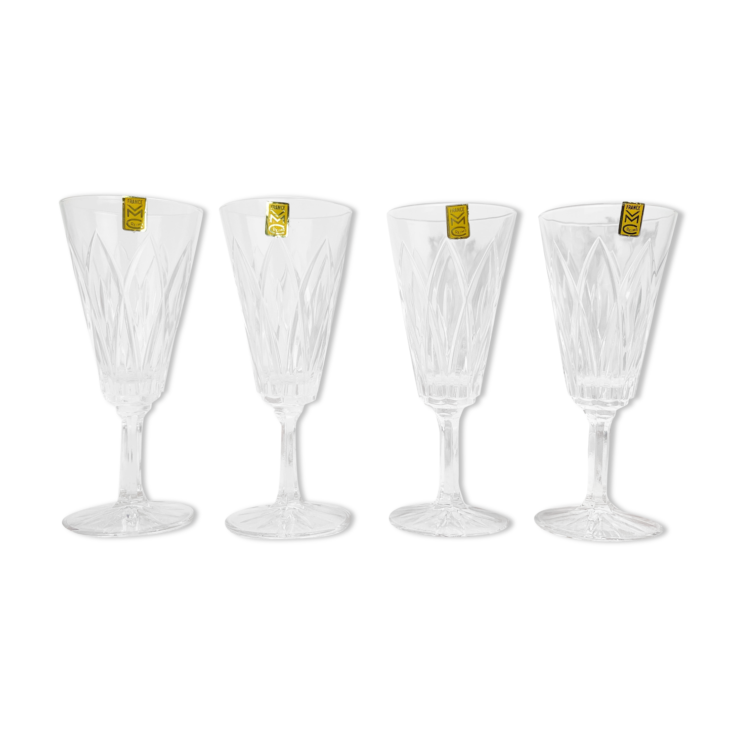 4 verres à vin vintage VMC Reims made in France