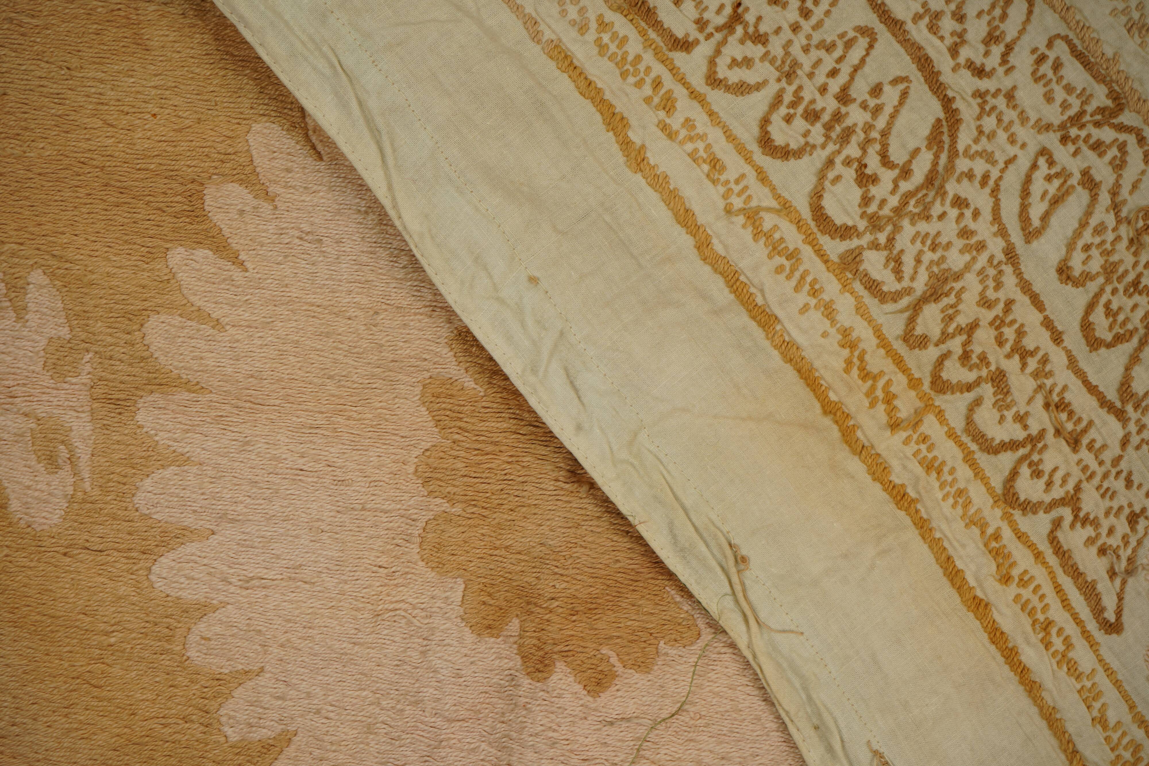 Hand-knotted rug, vintage Turkish rug 134x135 cm