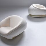 Paire de fauteuils de salon de Mario Sabot en fibre de verre  - 1969