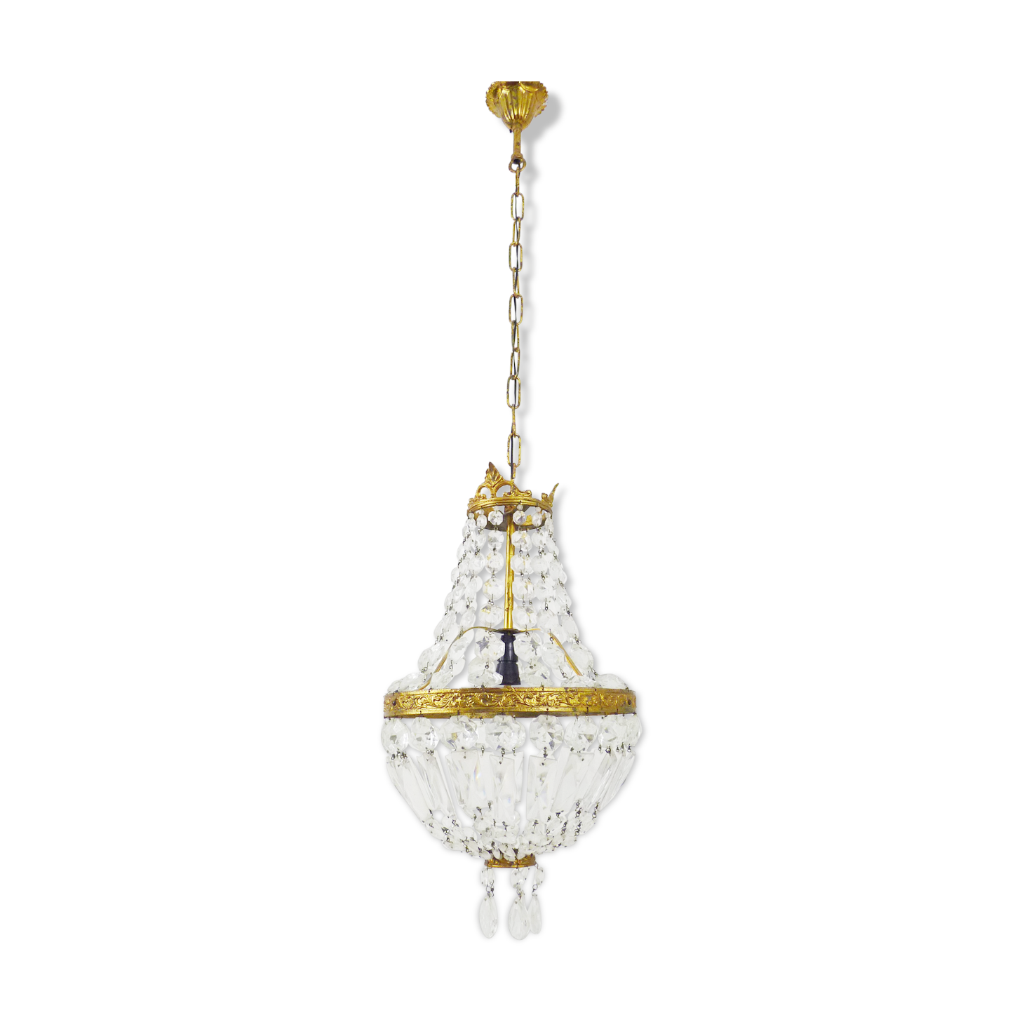 Former Italian hot air balloon chandelier, glass grapevines. Chandelier grapevines. Year 60