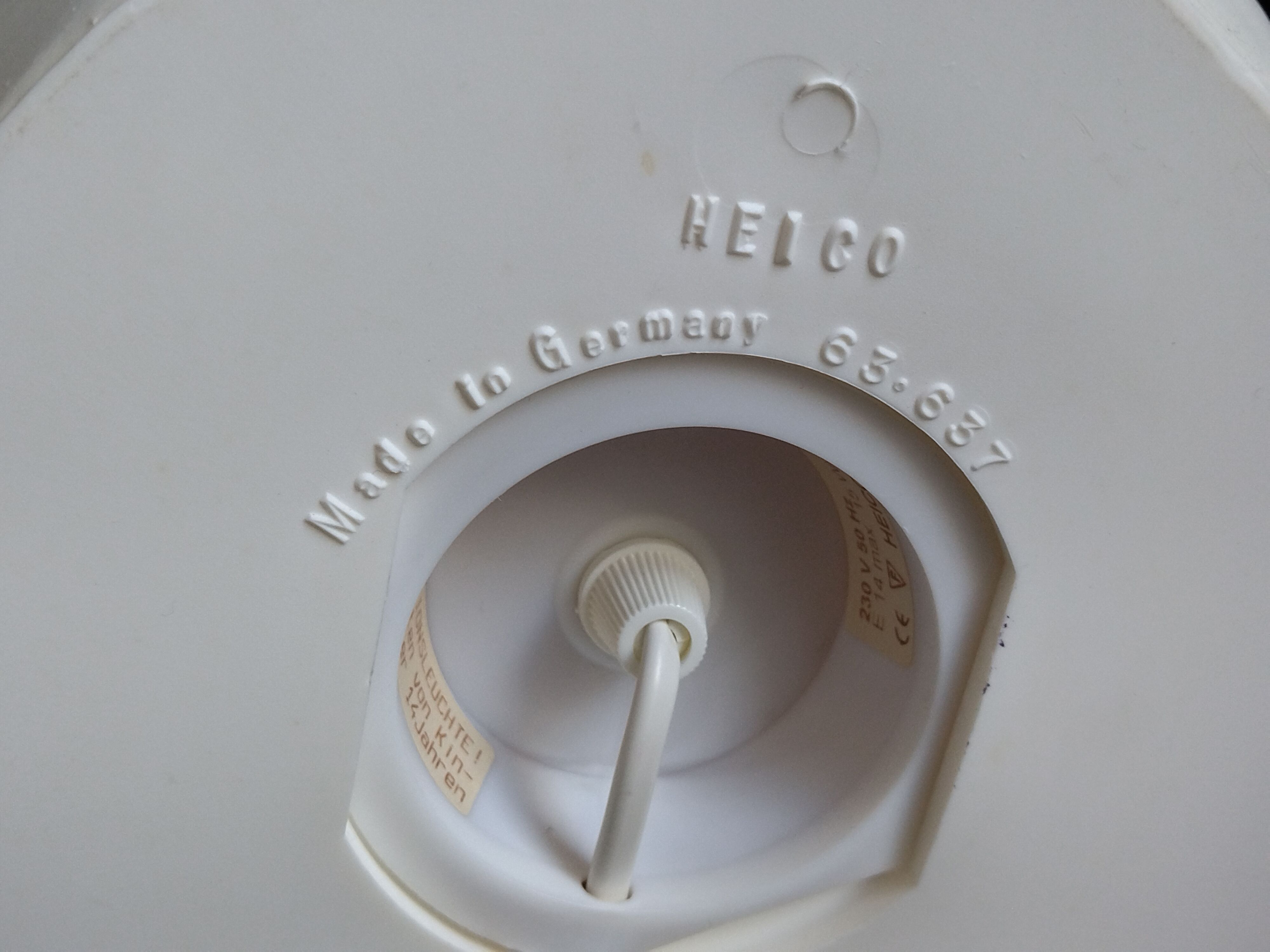 Paire de lampes champignon Heico vintage