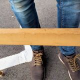 Coffee table gilded wood old marble top side table