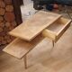 Petit meuble en bois tripode, design 1950