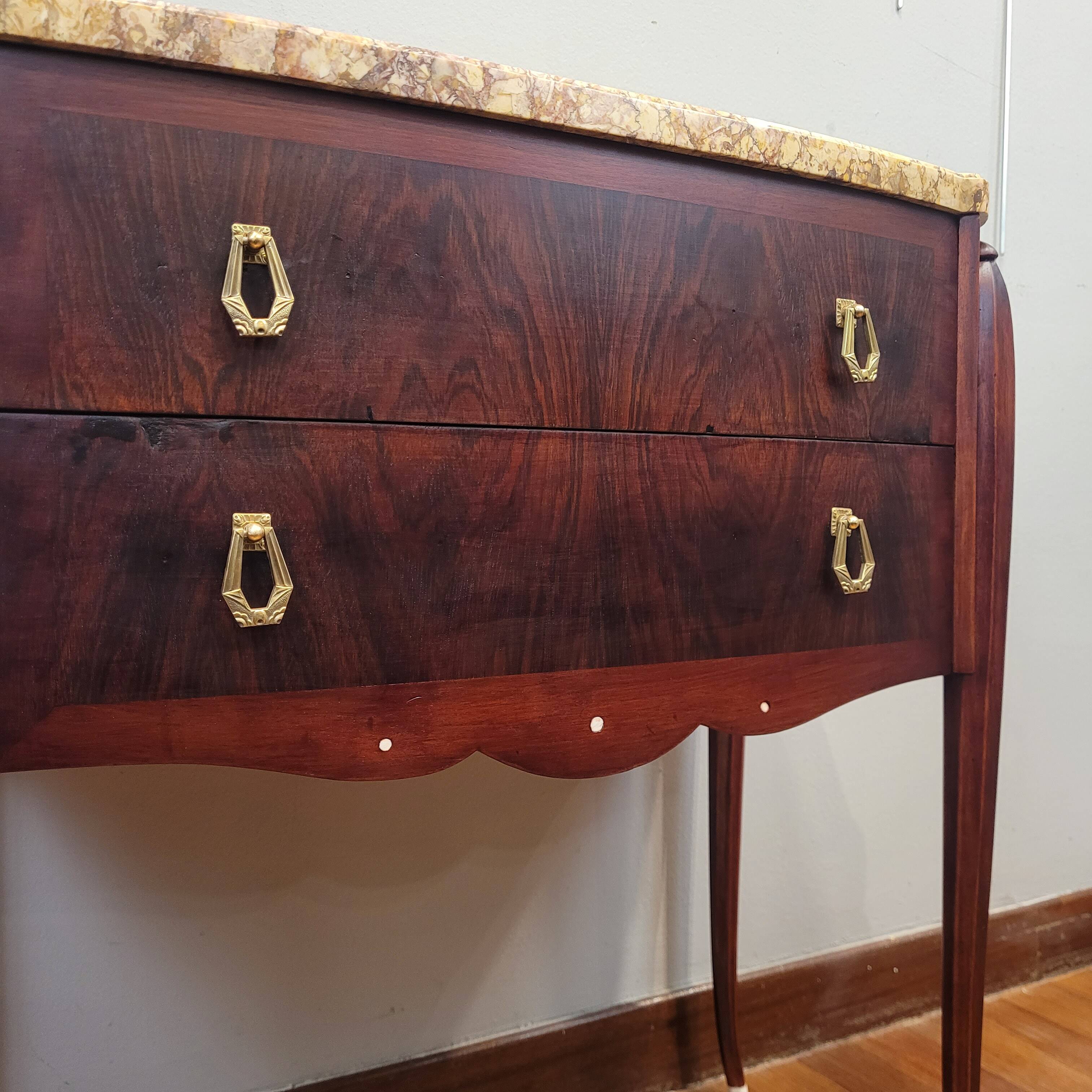 Art Deco dresser, siguiendo JE Ruhlmann, wood and colors, 40's - France