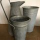 Large zinc florist pot
