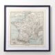 Carte de la France vintage de 1950