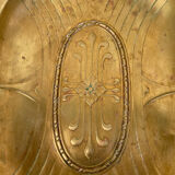 Art Deco oval silver-plated metal dish