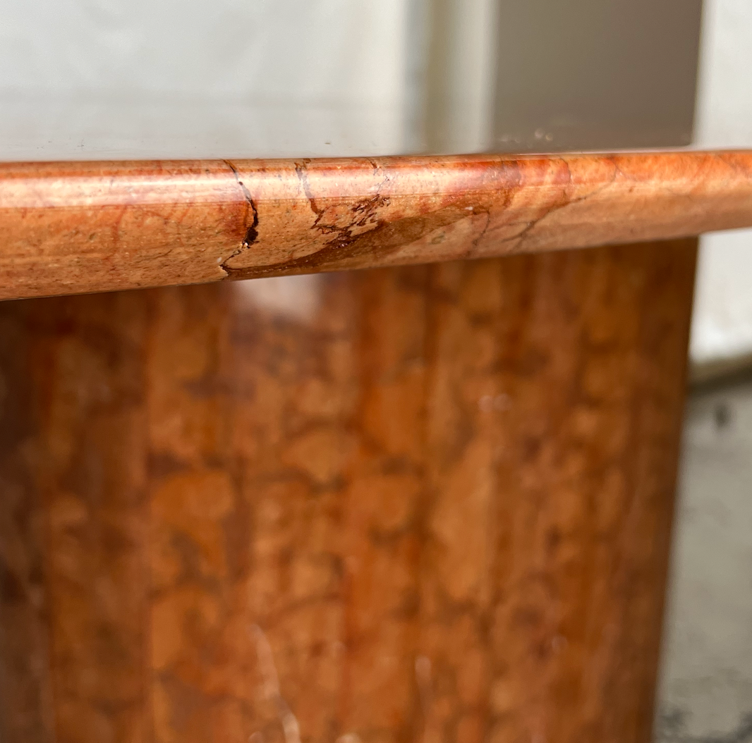 Dining table in vintage alicante red marble