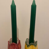 Vintage tulip candlesticks