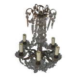 Antique Louis XVI chandelier with pendants