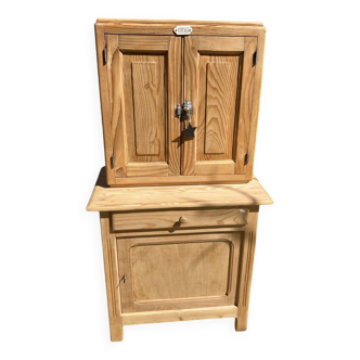 Compact Parisian sideboard with 2 fir/beech elements