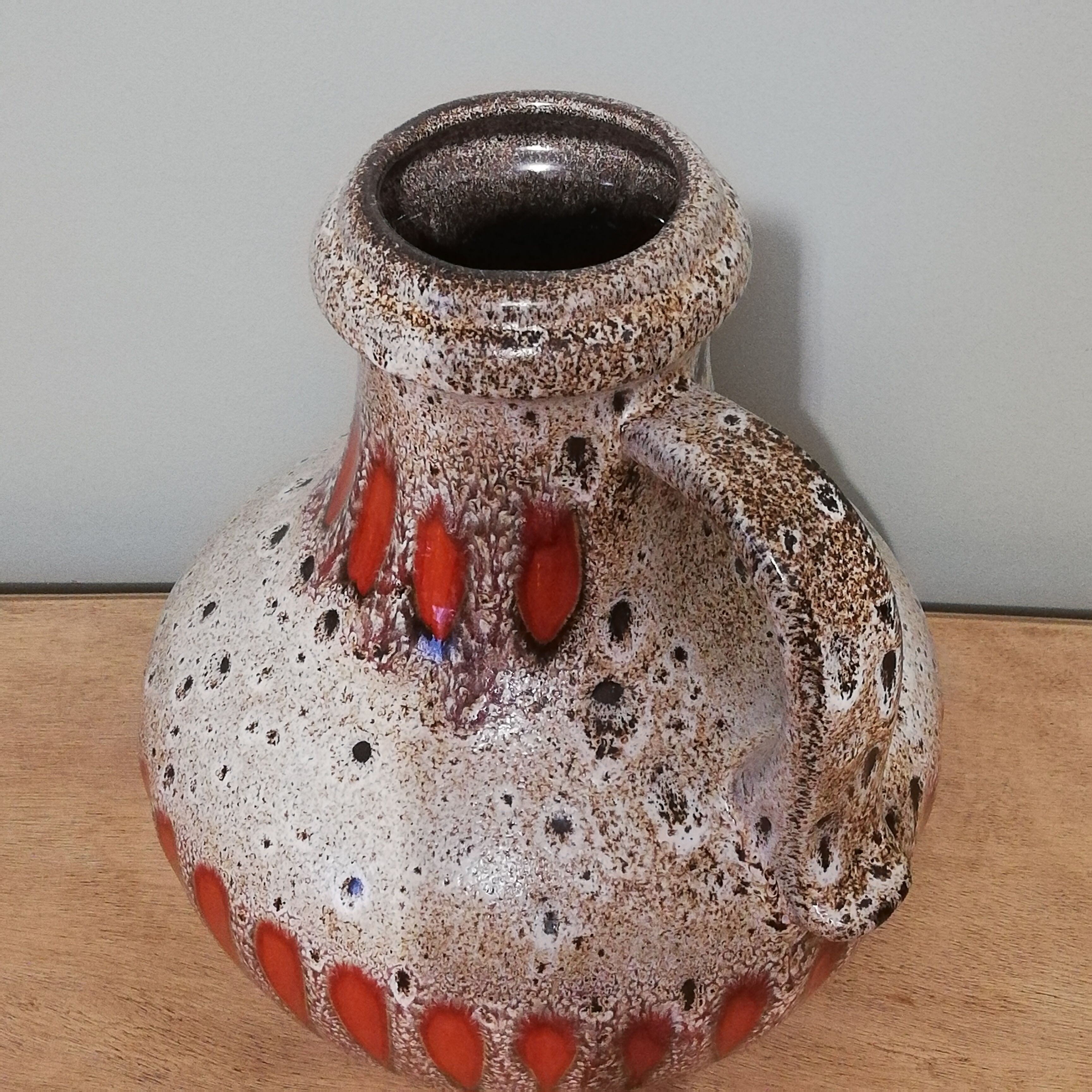 Vase west germany Scheurich Keramik fat lava