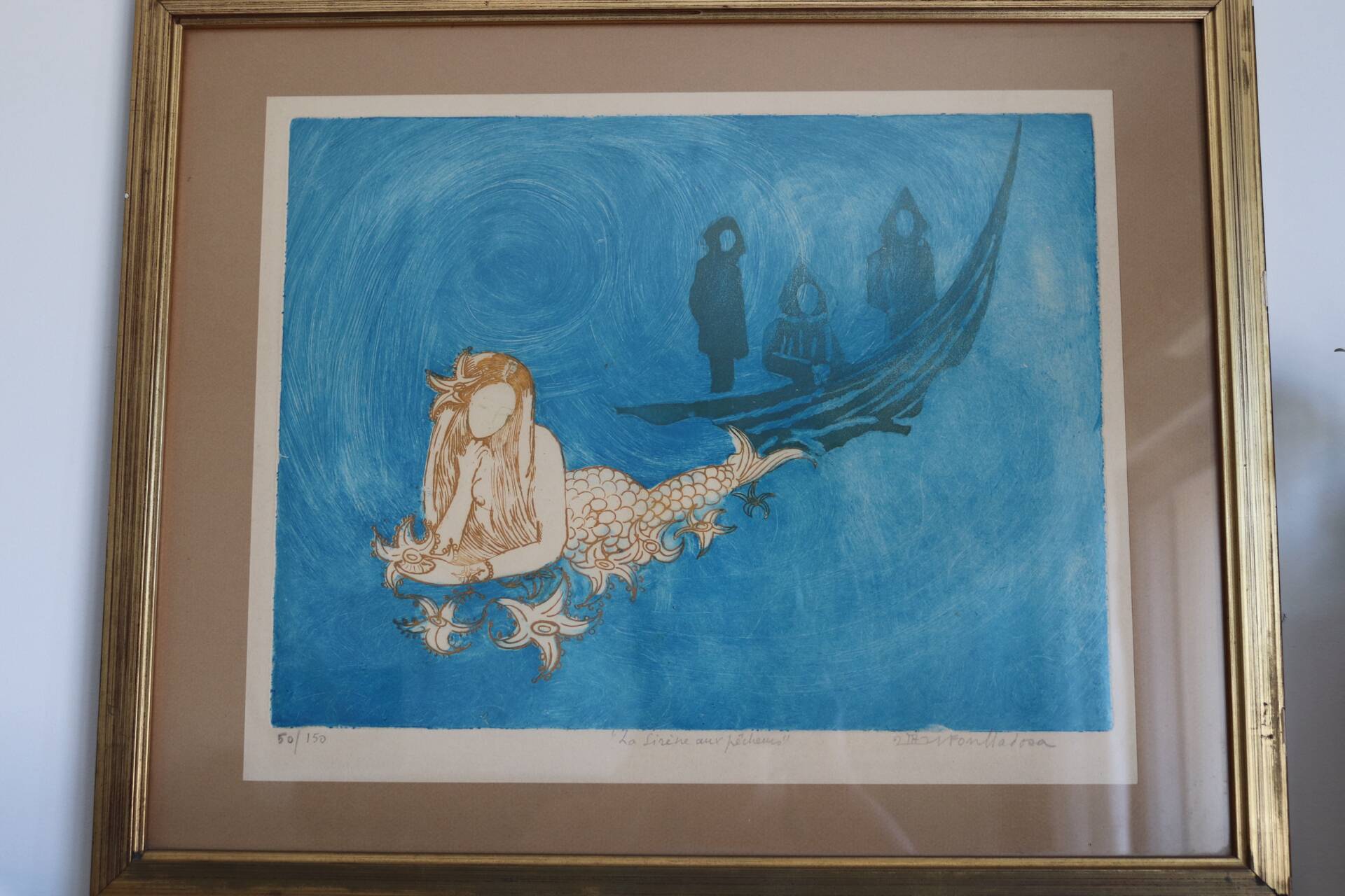 Numbered engraving "The Siren to the Fishermen" – Jean-Henri Fonlla