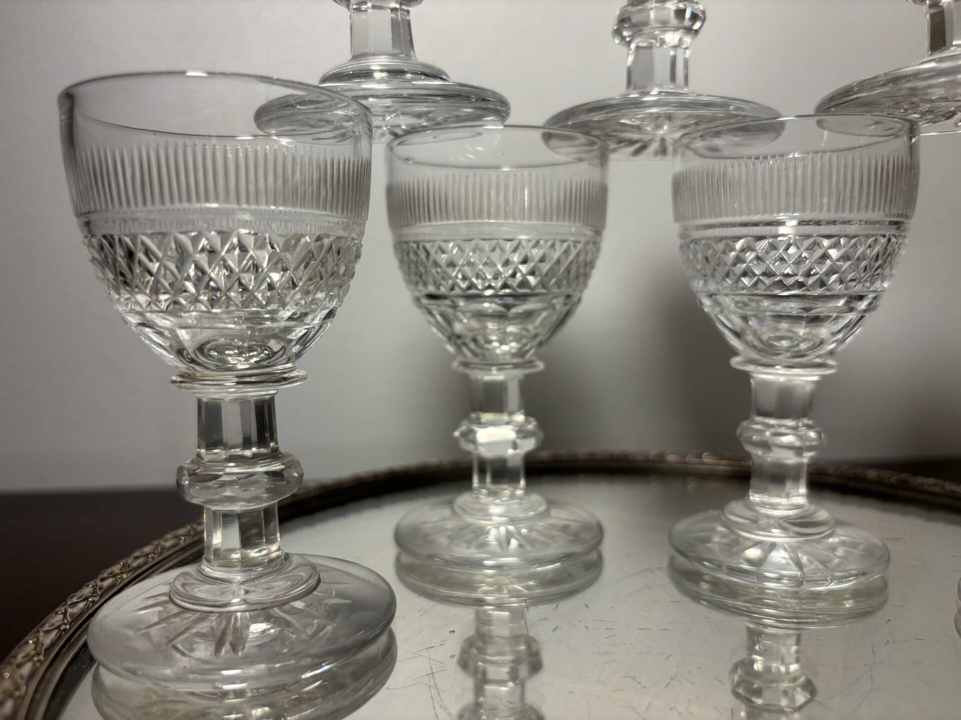 7p. Glasses Saint Louis Trianon model