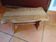 Small bench / low rustic stool in solid wood