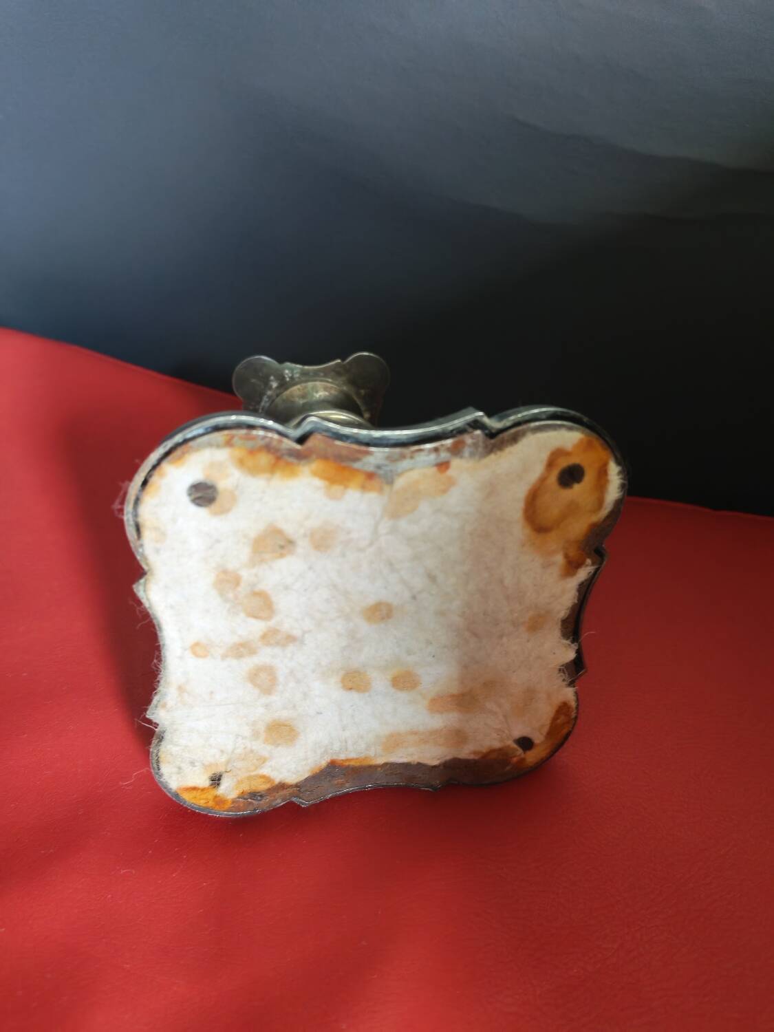 Silver candle holder