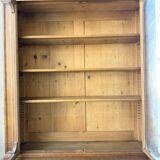Old XL Napoleonic oak glass bookcase, 19th century