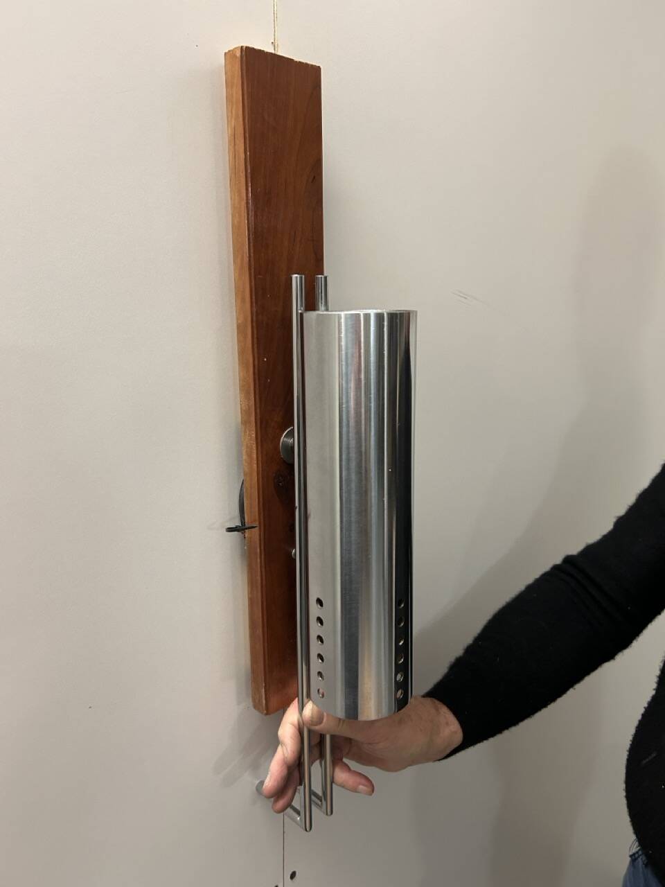 Vintage France Stainless Steel Tube wall lamps 1970s