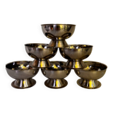 Set of 6 stainless steel ice cream cups