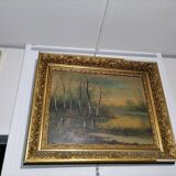 Tableau sous bois XIXème