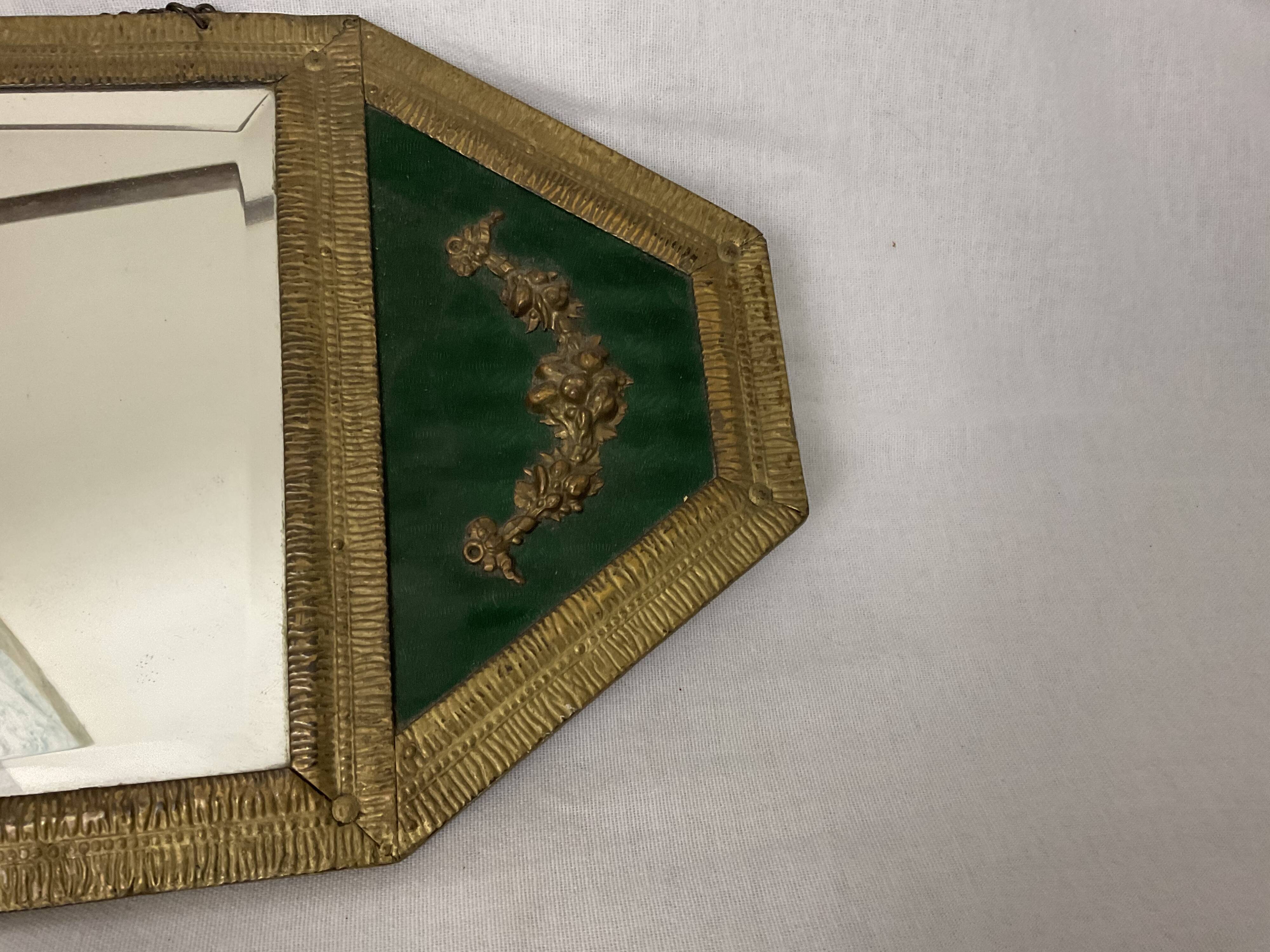 Miroir à pendant 1900 art nouveau décor Louis XV